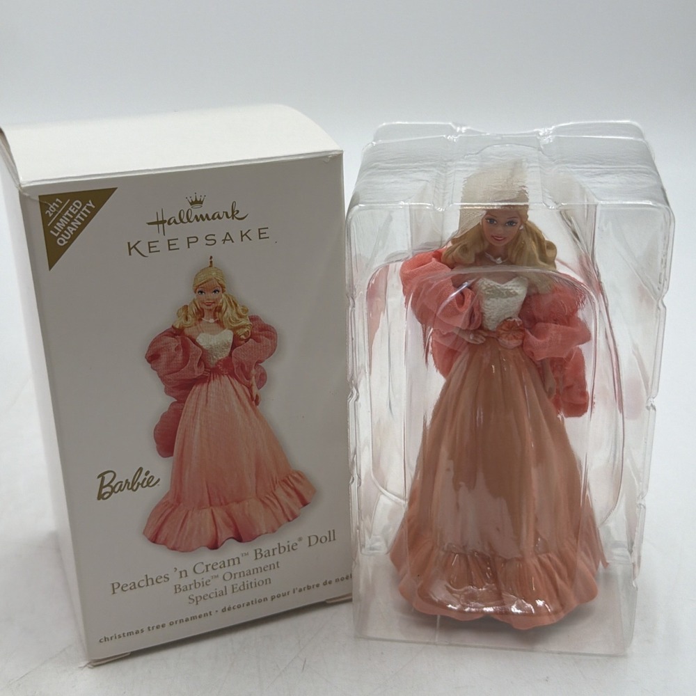 Hallmark 2011 Barbie Peaches 'n Cream Ornament Special Ed. Limited Qty PORCELAIN